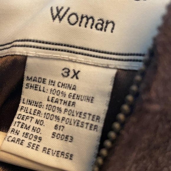 Woman’s leather Modern Essentials jacket size 3X - Picture 6 of 6